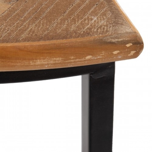 Side table Brown Black Metal Iron MDF Wood 62,5 x 62,5 x 73 cm 62,5 x 31 x 73 cm (2 Units) image 3