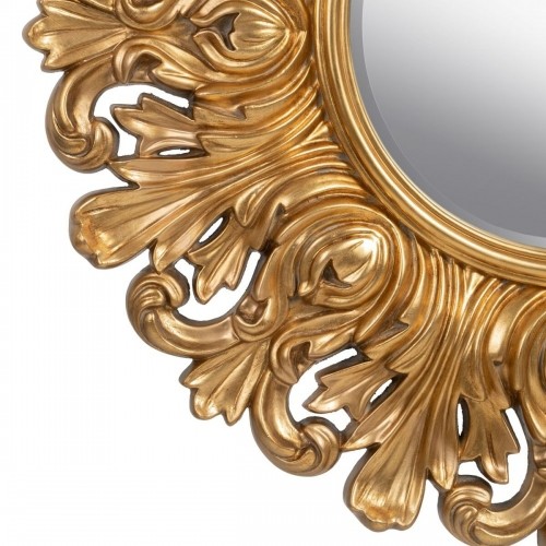 Wall mirror 108 x 3,5 x 108 cm Crystal Golden Wood image 3
