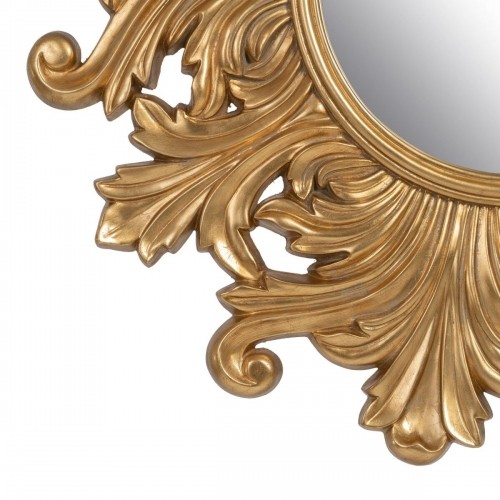 Wall mirror 114 x 4,5 x 114 cm Crystal Golden Wood image 3