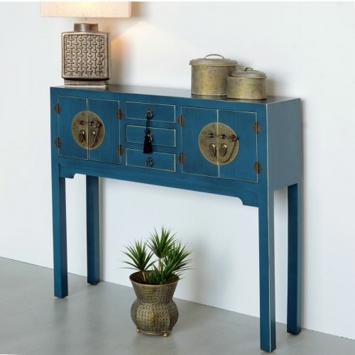 Bigbuy Home Мебель для прихожей ORIENTE 95 x 26 x 90 cm Синий DMF image 3