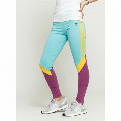 Sport leggings for Women Adidas  High-Waisted Aquamarine image 3