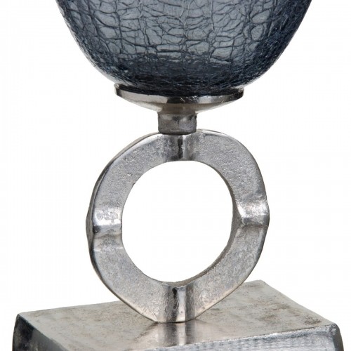 Vase 17 x 17 x 47 cm Crystal Grey Metal Silver image 3