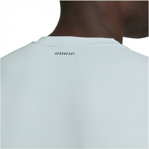 Men’s Short Sleeve T-Shirt Adidas Club Tennis 3 Stripes White image 3