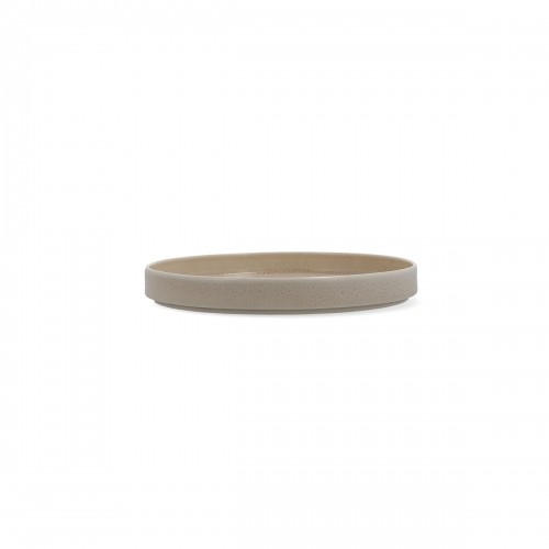 Flat plate Ariane Porous Ceramic Beige Ø 21 cm (4 Units) image 3