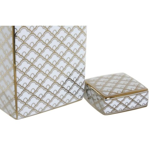 Vāze DKD Home Decor Balts Porcelāns Glam (14.5 x 14.5 x 30 cm) image 3