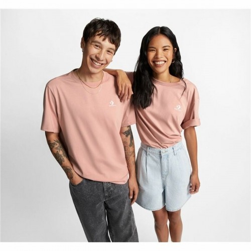 Unisex Short Sleeve T-Shirt Converse Classic Fit Left Chest Star Chevron Pink image 3