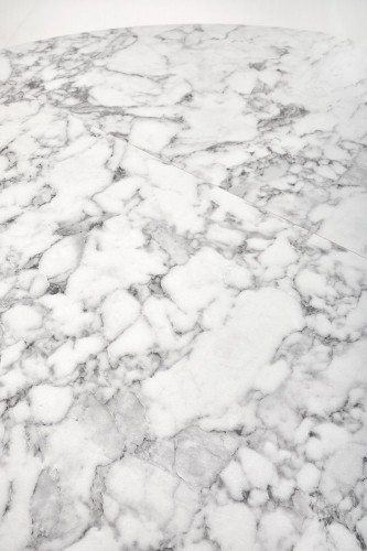 Halmar PERONI extension table, white marble / black image 3