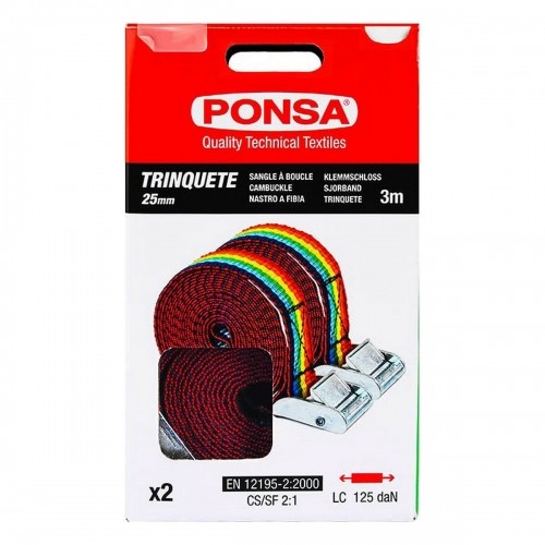 трещотка Ponsa 027,048,025,920 Разноцветный 25 mm x 3 m 2 штук image 3