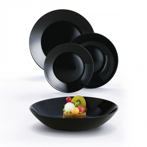 Dinnerware Set Arcopal Zelie Black 12 Pieces image 3