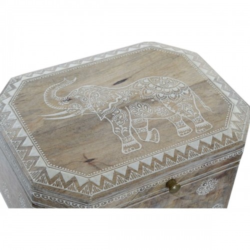 Jewelry box DKD Home Decor 25,5 x 20 x 10,5 cm Natural Mango wood (2 Units) image 3