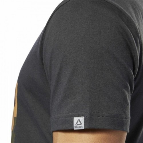 Vīriešu Krekls ar Īsām Piedurknēm Reebok Sportswear Training Kamuflāža Melns image 3