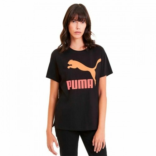 Women’s Short Sleeve T-Shirt Puma Classics Logo Tee Black image 3