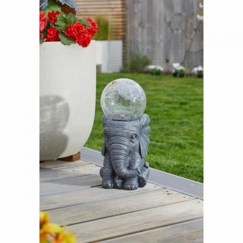 Bigbuy Garden Solārā lampa elephant Balts image 3