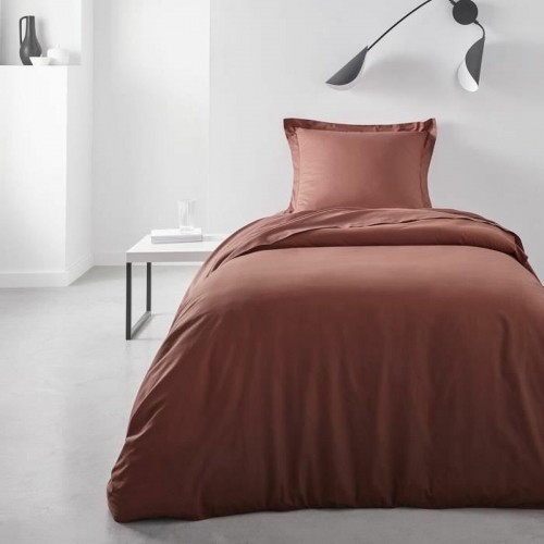 Fitted bottom sheet TODAY Essential Terracotta 90 x 190 cm image 3
