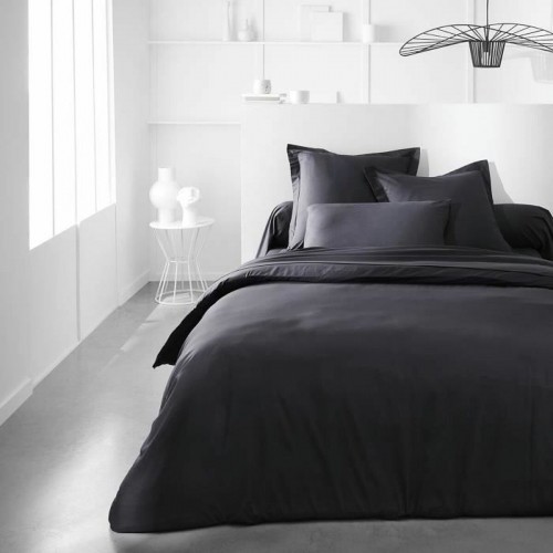Fitted bottom sheet TODAY Essential Black 180 x 200 cm Anthracite image 3