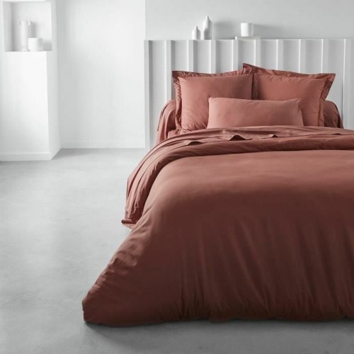 Fitted bottom sheet TODAY Essential 160 x 200 cm Terracotta Red 160 x 200 image 3