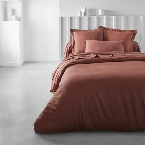 Fitted bottom sheet TODAY Essential Terracotta 140 x 200 cm image 3