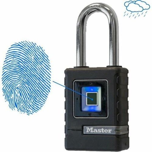 Fingerprint Padlock Master Lock Zinc Elastomer image 3