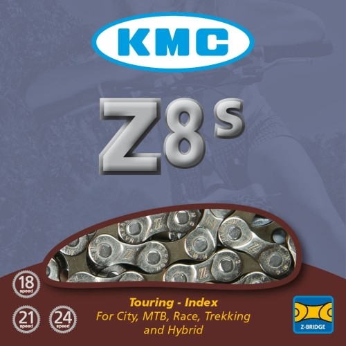Ķēde KMC Z8.3 Silver/Grey 7.3mm 8-speed 114-links image 3