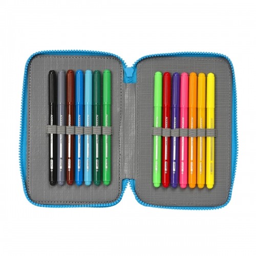 Triple Pencil Case SuperThings Rescue force 12.5 x 19.5 x 5.5 cm Blue (36 Pieces) image 3