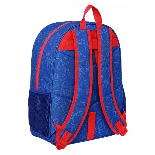 School Bag Sonic Let's roll Navy Blue 33 x 42 x 14 cm image 3