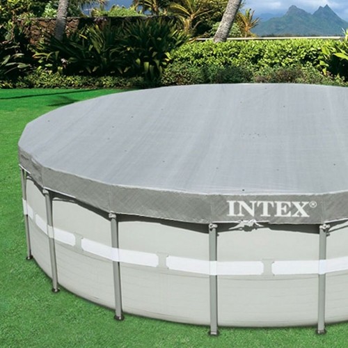 Swimming Pool Cover Intex 28040 ULTRA FRAME Ø 488 cm 488 x 25 x 488 cm image 3