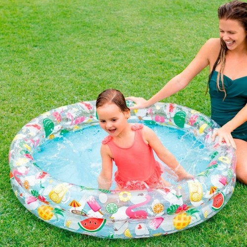 Inflatable Paddling Pool for Children Intex Tropical Rings 150 l 122 x 25 cm (12 Units) image 3
