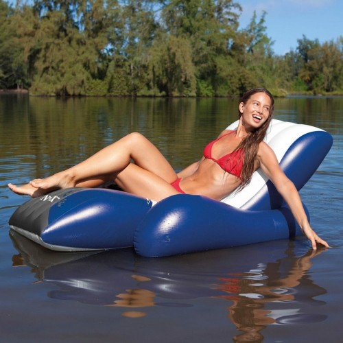 Надувное кресло для бассейна Intex Floating Recliner Синий Белый 180,3 x 66 x 134,6 cm (3 штук) image 3