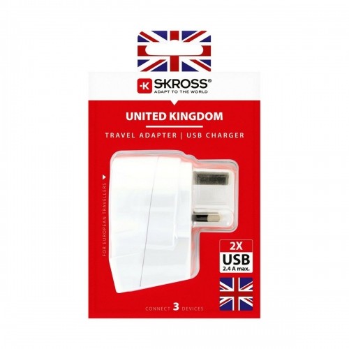 Электрический адаптер Skross 1500280 USB x 2 Европейская Великобритания image 3