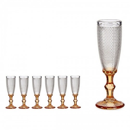 Vivalto Šampanieša glāze Punkti Dzintars Stikls 180 ml (6 gb.) image 3
