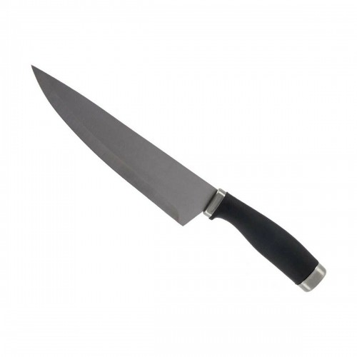 Kitchen Knife 5 x 2 x 33 cm Silver Black Stainless steel Plastic (12 Units) image 3