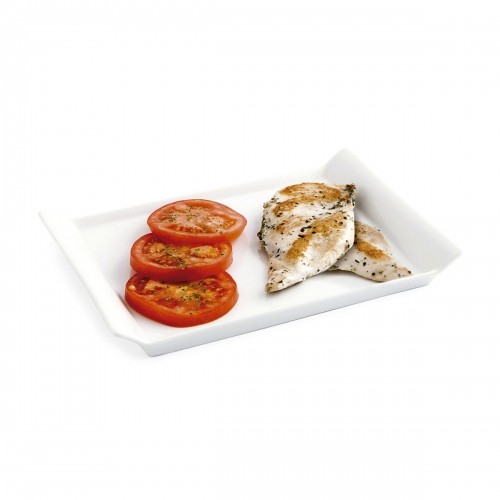 Snack tray Quid Gastro Fresh 26 x 18 cm Ceramic White (6 Units) image 3