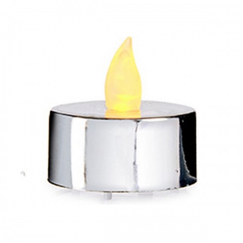 Candle Set 4 x 4 x 3,7 cm Silver (12 Units) image 3