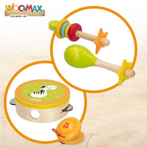 Set of toy musical instruments Woomax Wood 14,5 x 4,5 x 14,5 cm (4 Units) image 3