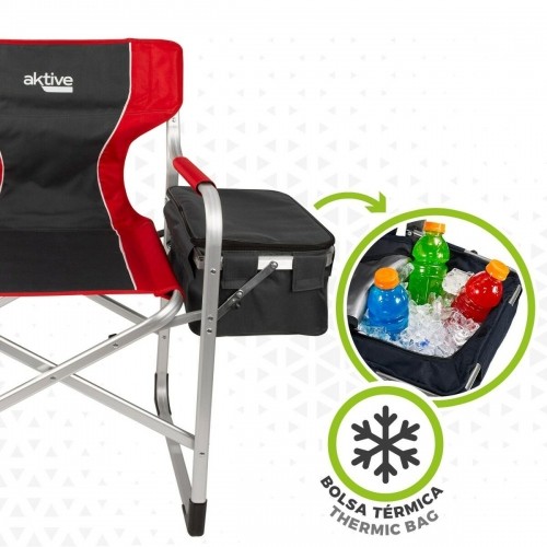 Foldable Camping Chair Aktive Grey Red 61 x 92 x 52 cm (2 Units) image 3