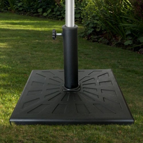 Base for beach umbrella Aktive 51 x 7 x 51 cm Black Plastic image 3