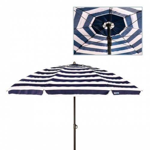 Пляжный зонт Aktive Синий/Белый 240 x 222 x 240 cm Металл (4 штук) image 3