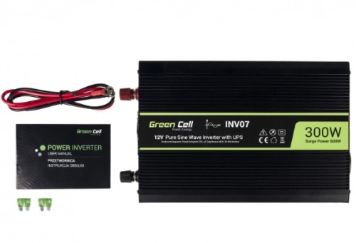 Greencell Green Cell Pure Sine wave Преобразователь мощности 12V to 230V 300W / 600W image 3