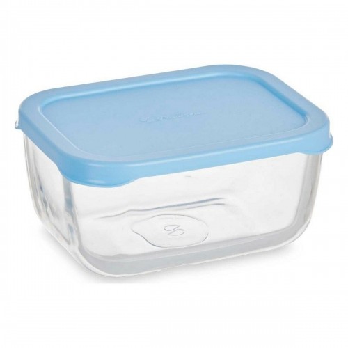 Lunch box Snow 420 ml Blue Transparent Glass Polyethylene (12 Units) image 3