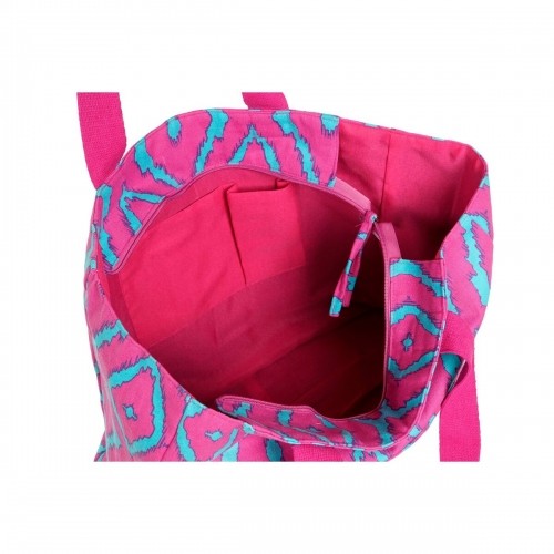 Beach Bag DKD Home Decor Blue Green Orange Fuchsia 55 x 14 x 35 cm (3 Units) image 3