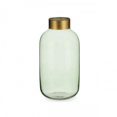 Vase Green Golden Glass 14,5 x 29,5 x 14,5 cm (6 Units) image 3