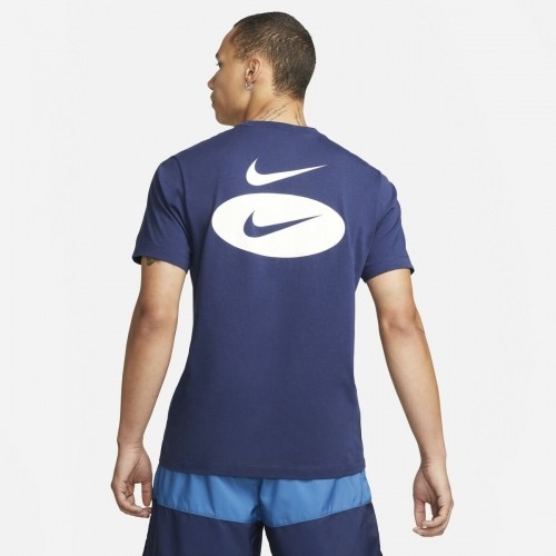 Men’s Short Sleeve T-Shirt Nike TEE ESS CORE 4 DM6409 410  Navy Blue image 3