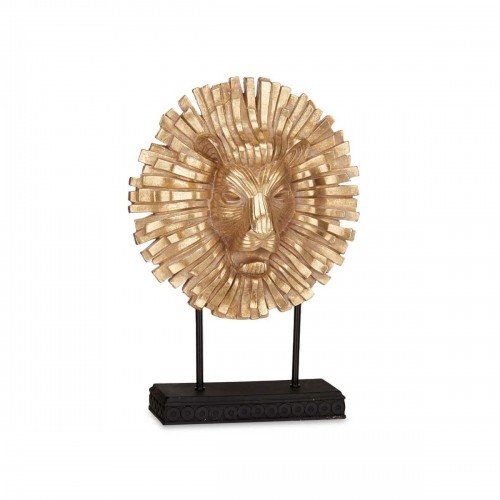 Decorative Figure Lion Black Golden 28 x 38,5 x 11,5 cm (4 Units) image 3