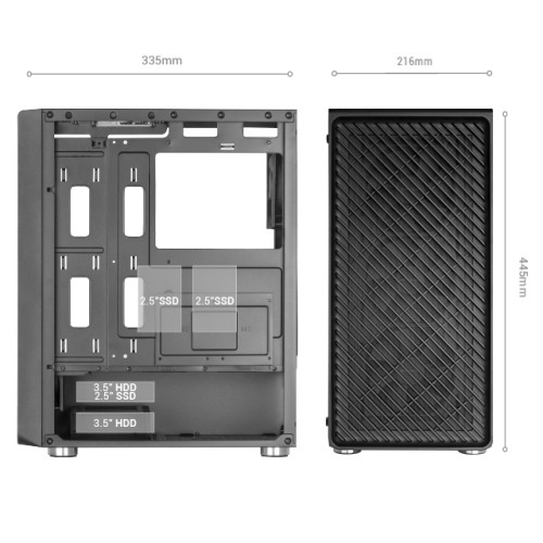 Mars Gaming MC-3000 Datora korpuss ATX / 4x FAN image 3