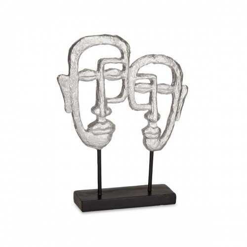Decorative Figure Face Silver 27 x 32,5 x 10,5 cm (4 Units) image 3