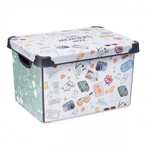 Storage Box with Lid Memories Young 22 L Plastic 29 x 23,5 x 39 cm (12 Units) image 3