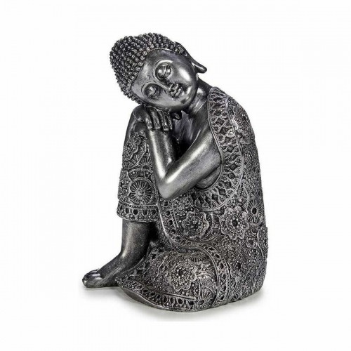 Decorative Figure Buddha Sitting Silver 20 x 30 x 20 cm (4 Units) image 3