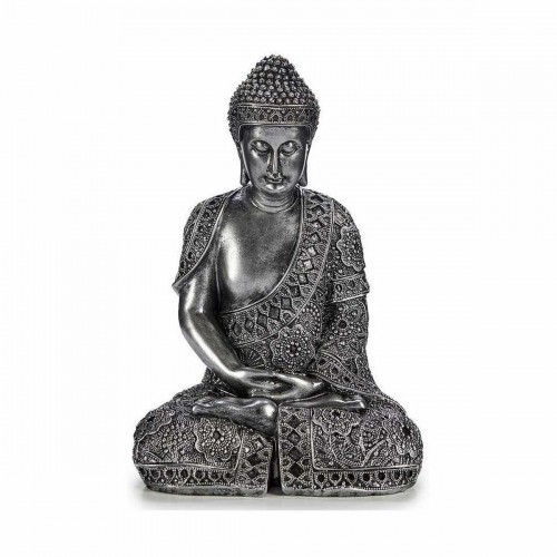 Decorative Figure Buddha Sitting Silver 17 x 32,5 x 22 cm (4 Units) image 3