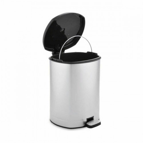 Pedal bin Silver Plastic 6 L (6 Units) image 3