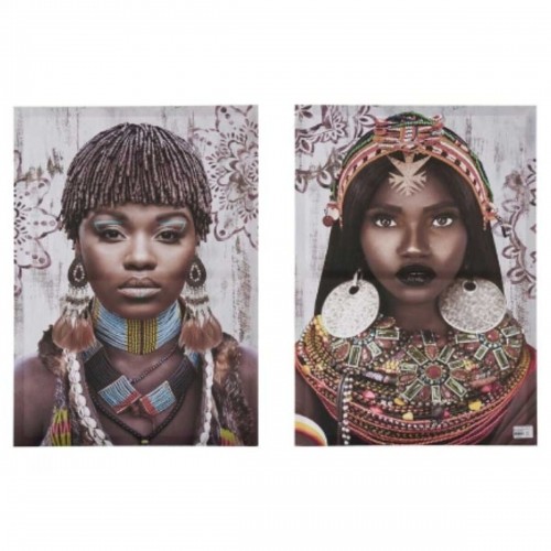 Gift Decor Набор из два картин Полотно Африканка 70 x 50 x 1,5 cm (6 штук) image 3